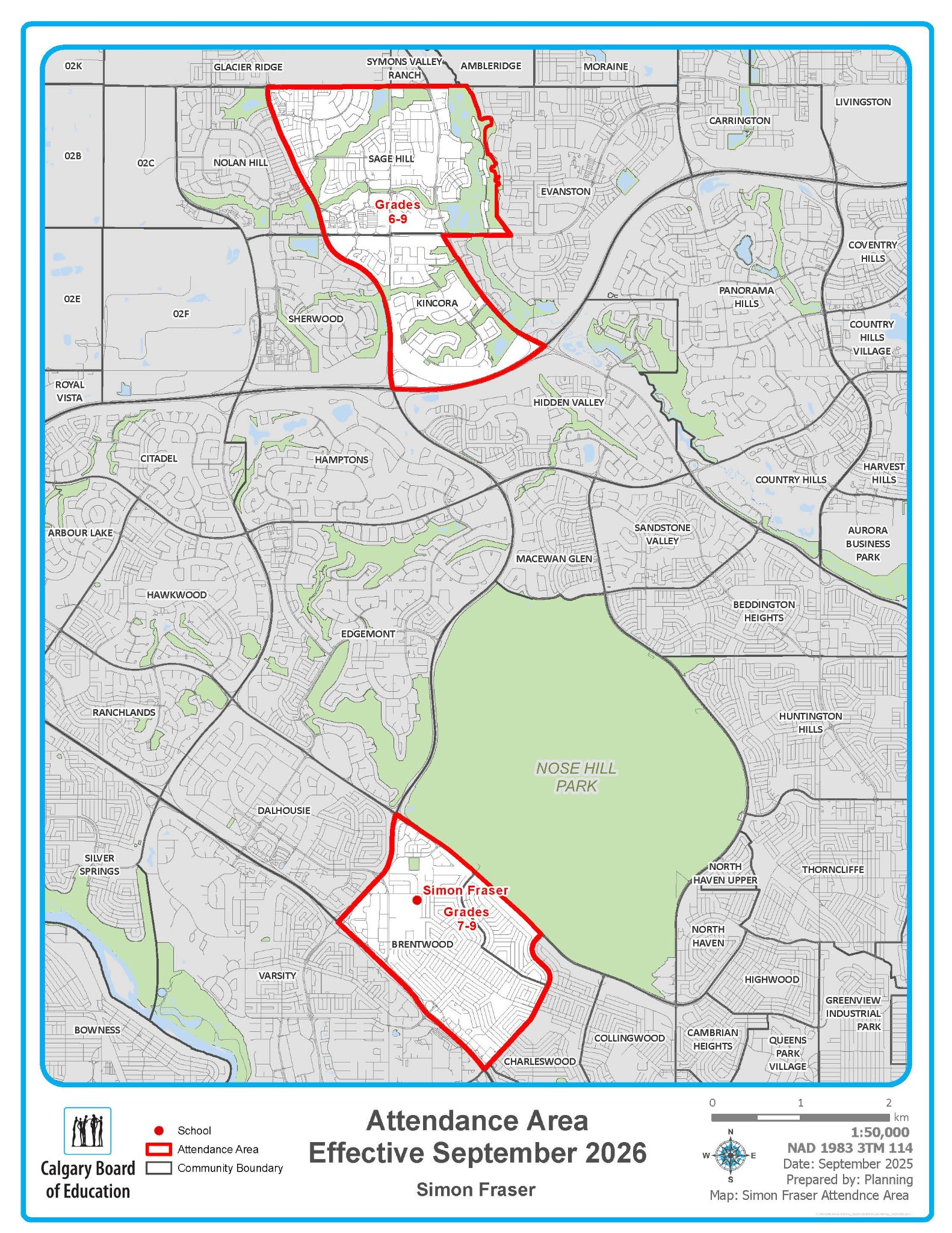 20251119 Sage Hill Kincora Designation Changes Notice Map